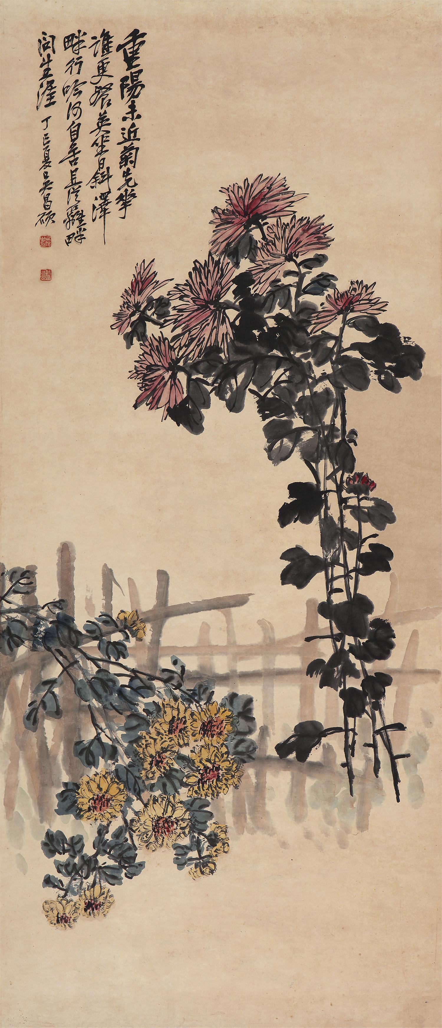 吴昌硕(1844-1927)菊花