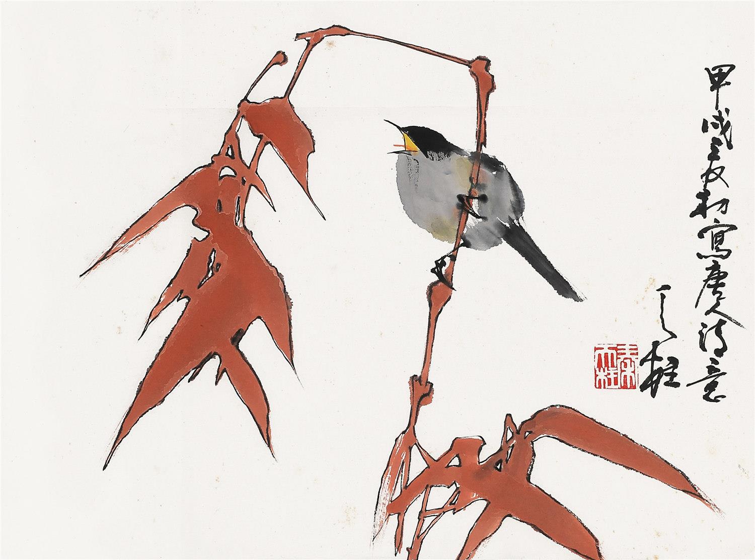 秦天柱 花鸟