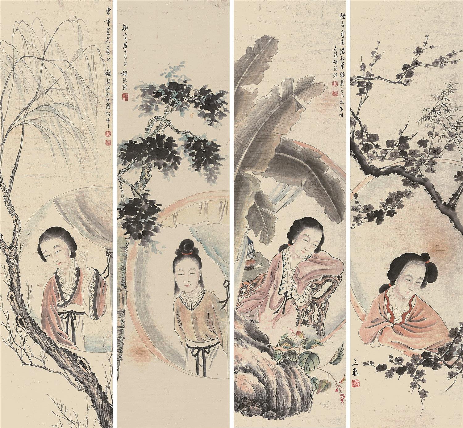 胡锡珪(1839-1883年)仕女