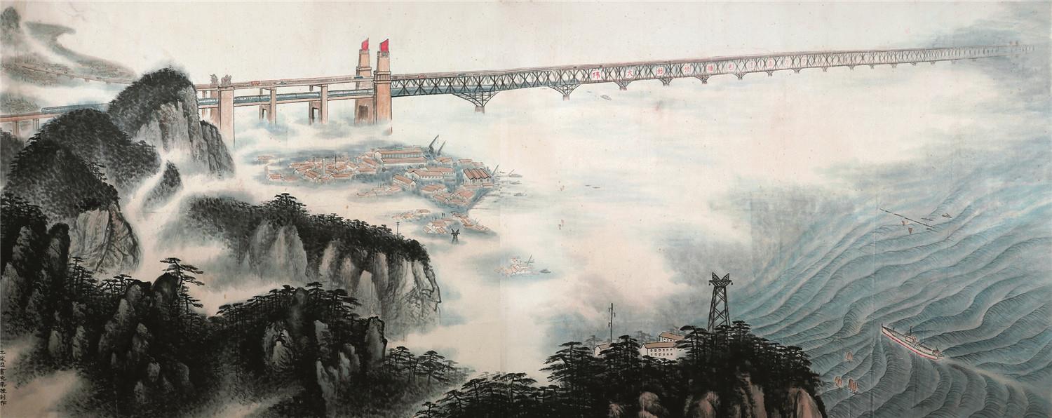 江苏省国画院 南京长江大桥镜片