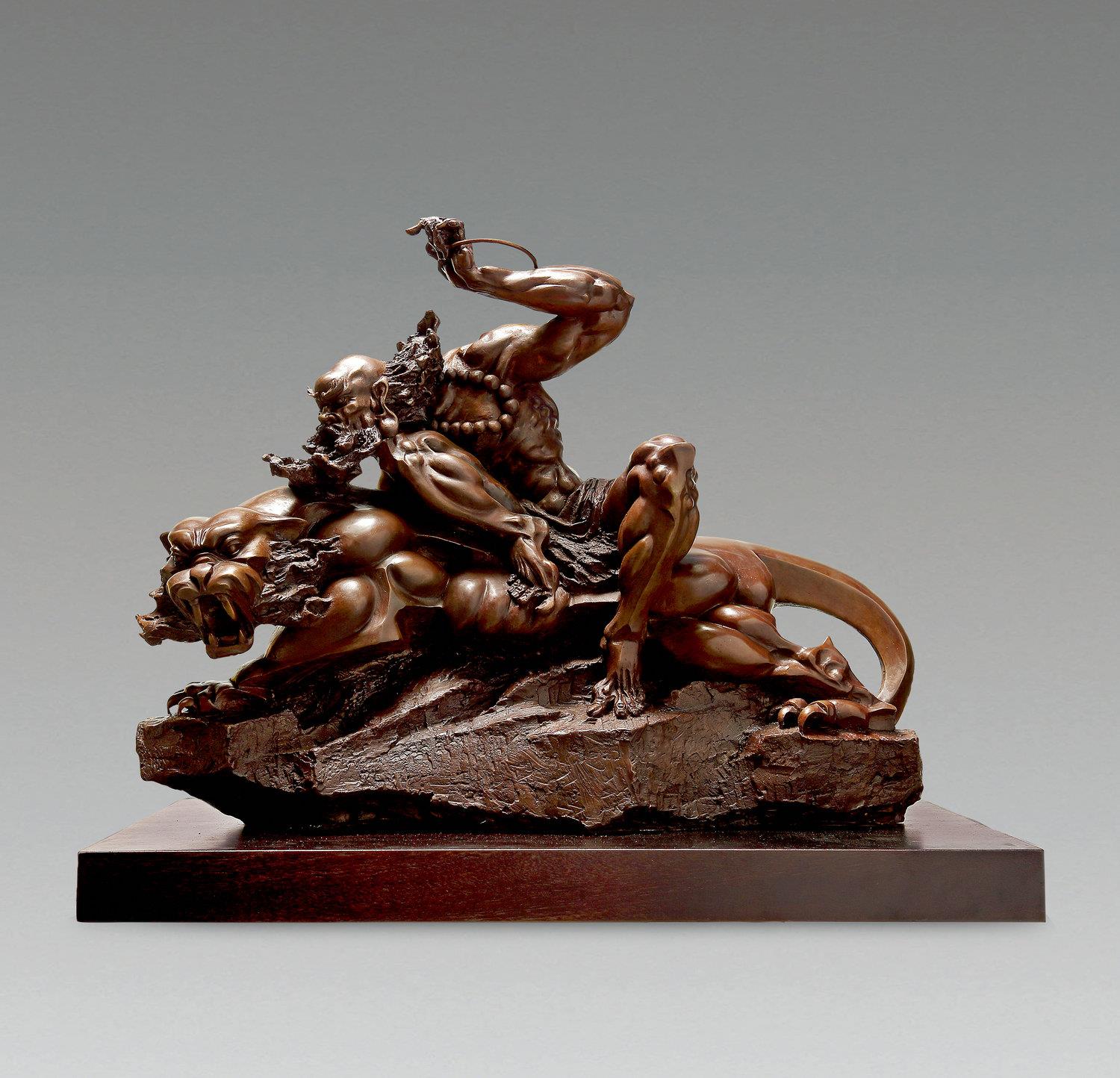 2016年作 伏虎罗汉 铸铜 雕塑
