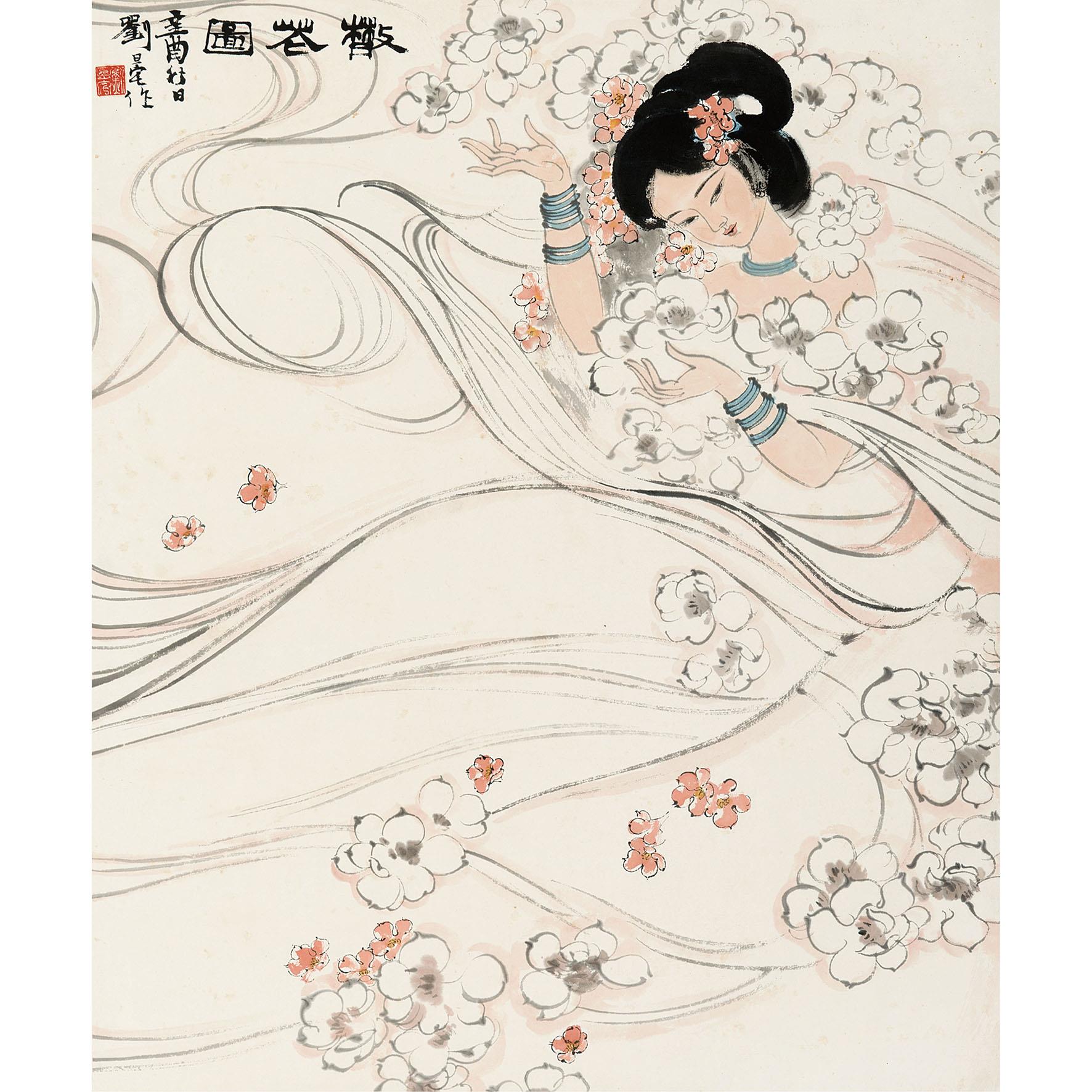 刘旦宅 天女散花