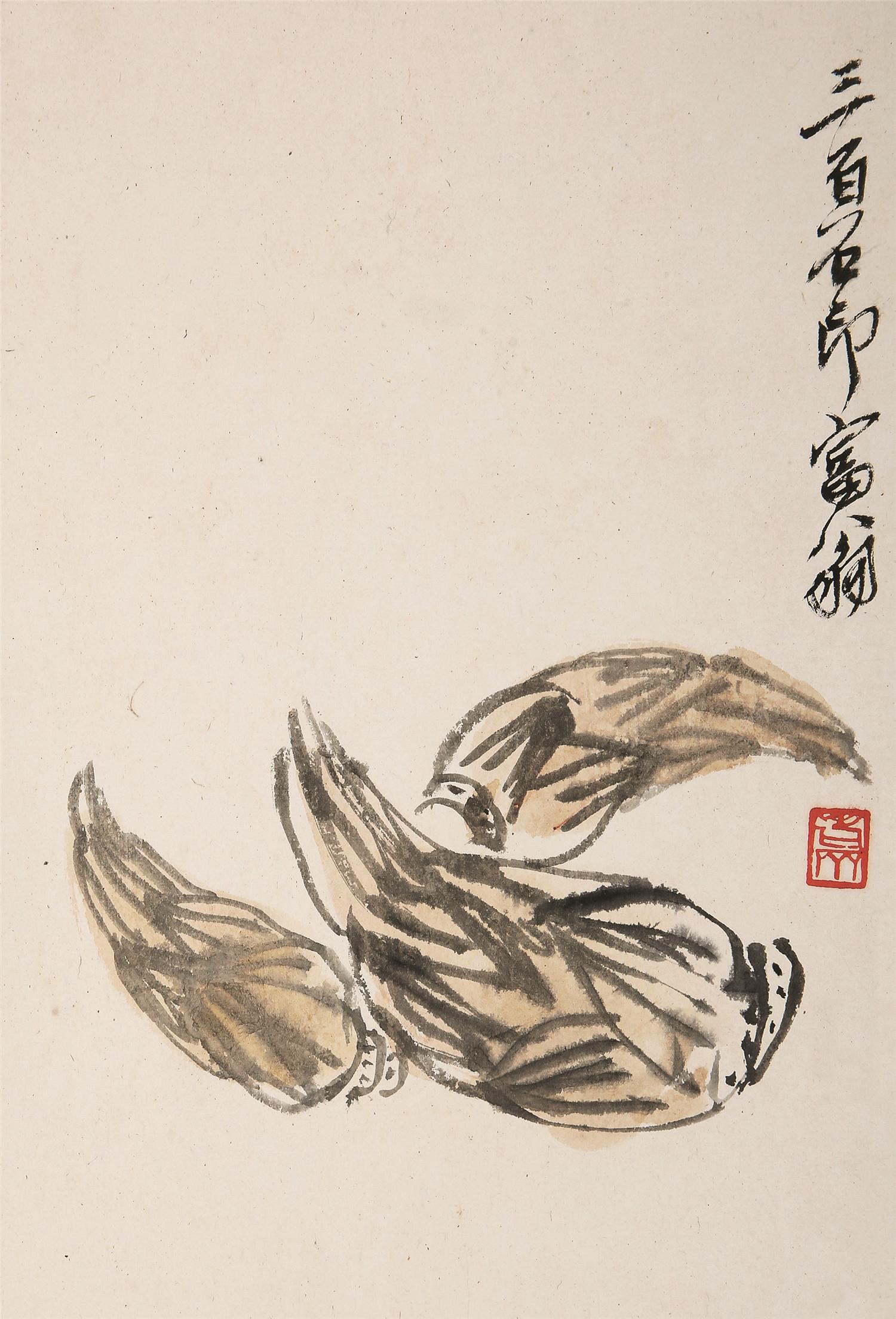 齐白石(1864～1957) 冬笋图 镜心 设色纸本