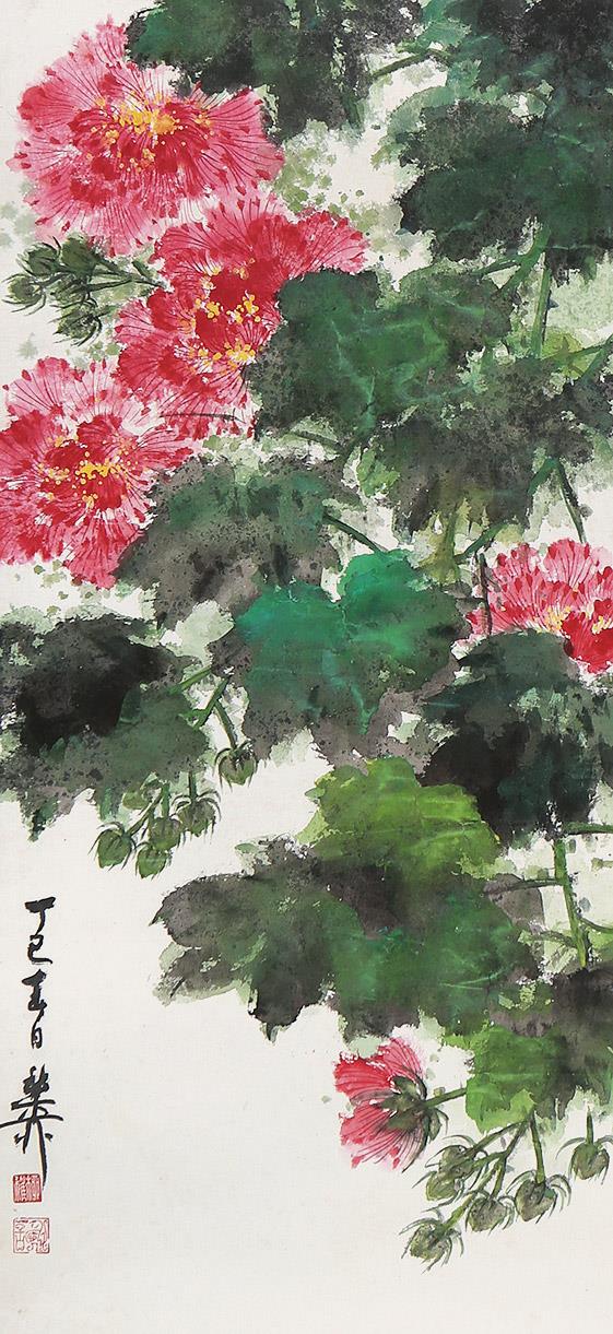 谢稚柳 芙蓉花