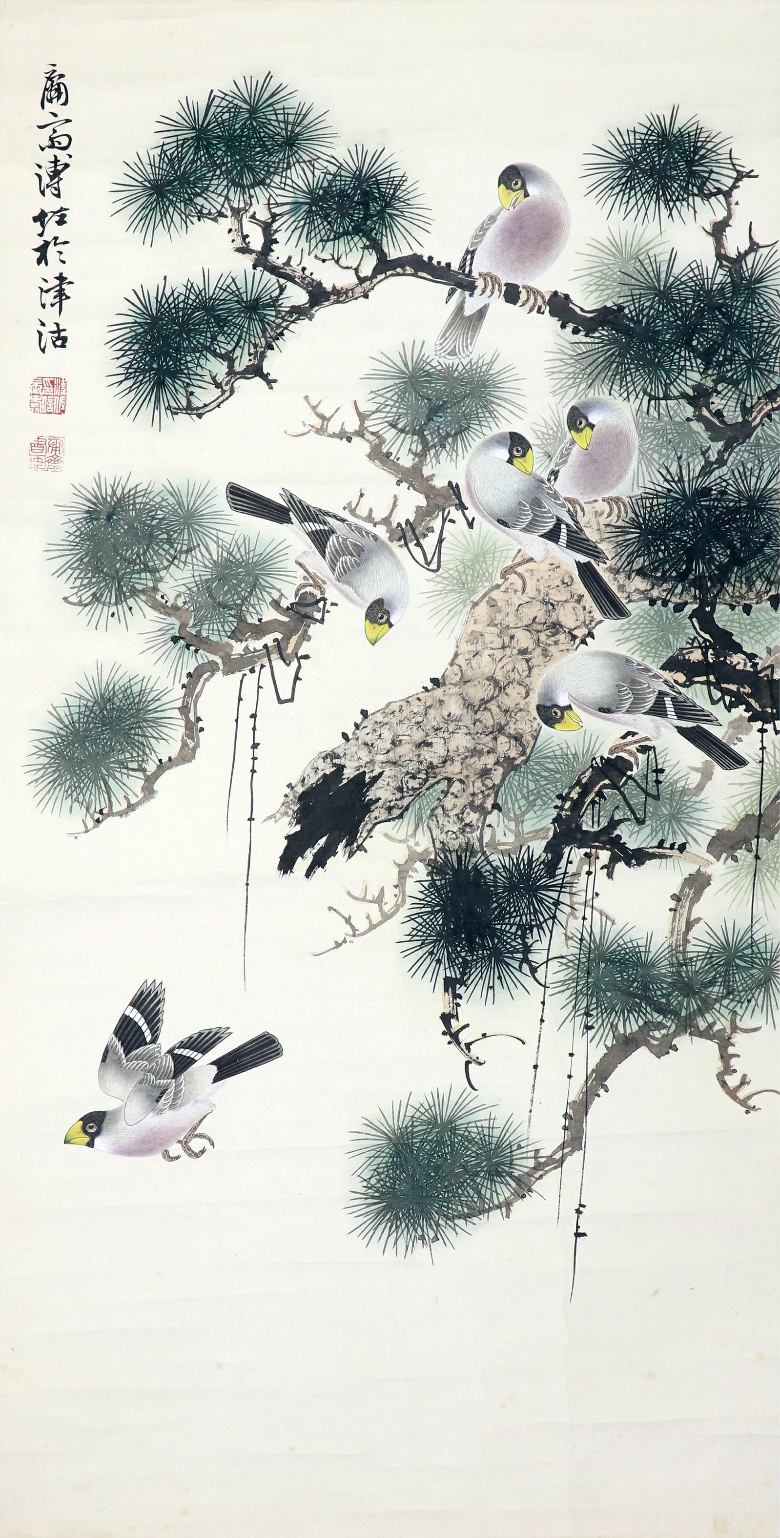溥佐 花鸟