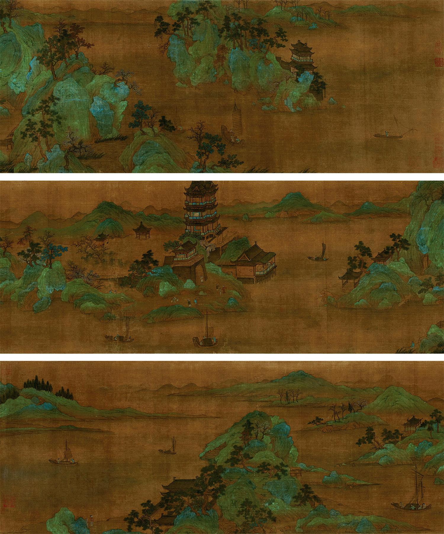 佚名(明)0163青绿山水 手卷 设色绢本