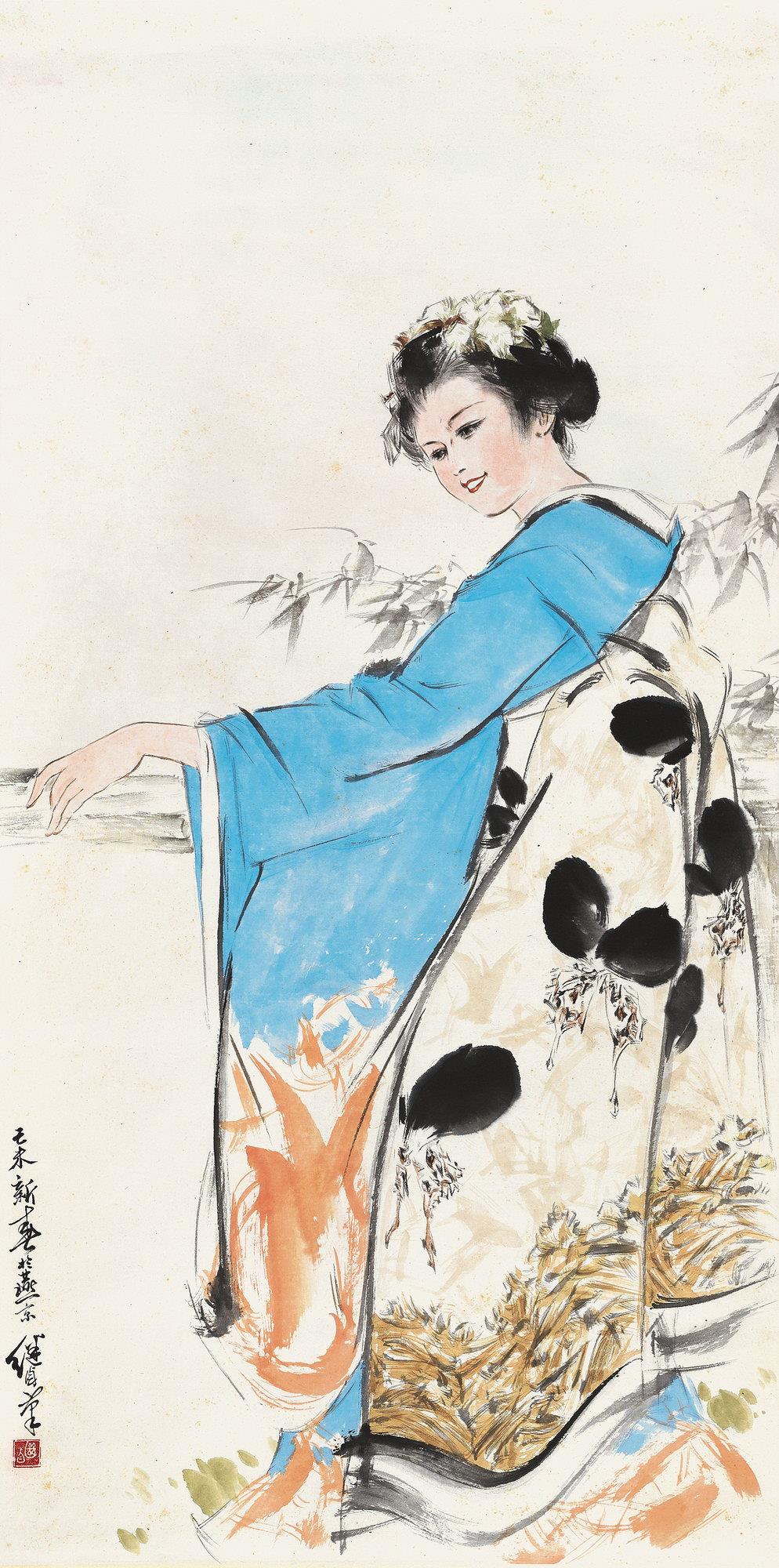 刘继卣(1918～1983) 1979年作 喜乐图 立轴 设色纸本